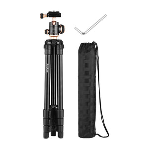 Andoer Q160SA Camera Tripod with Panoramic Ballhead Bubble Level Adjustable Height for DSLR Camera Camcorder Mini Projector