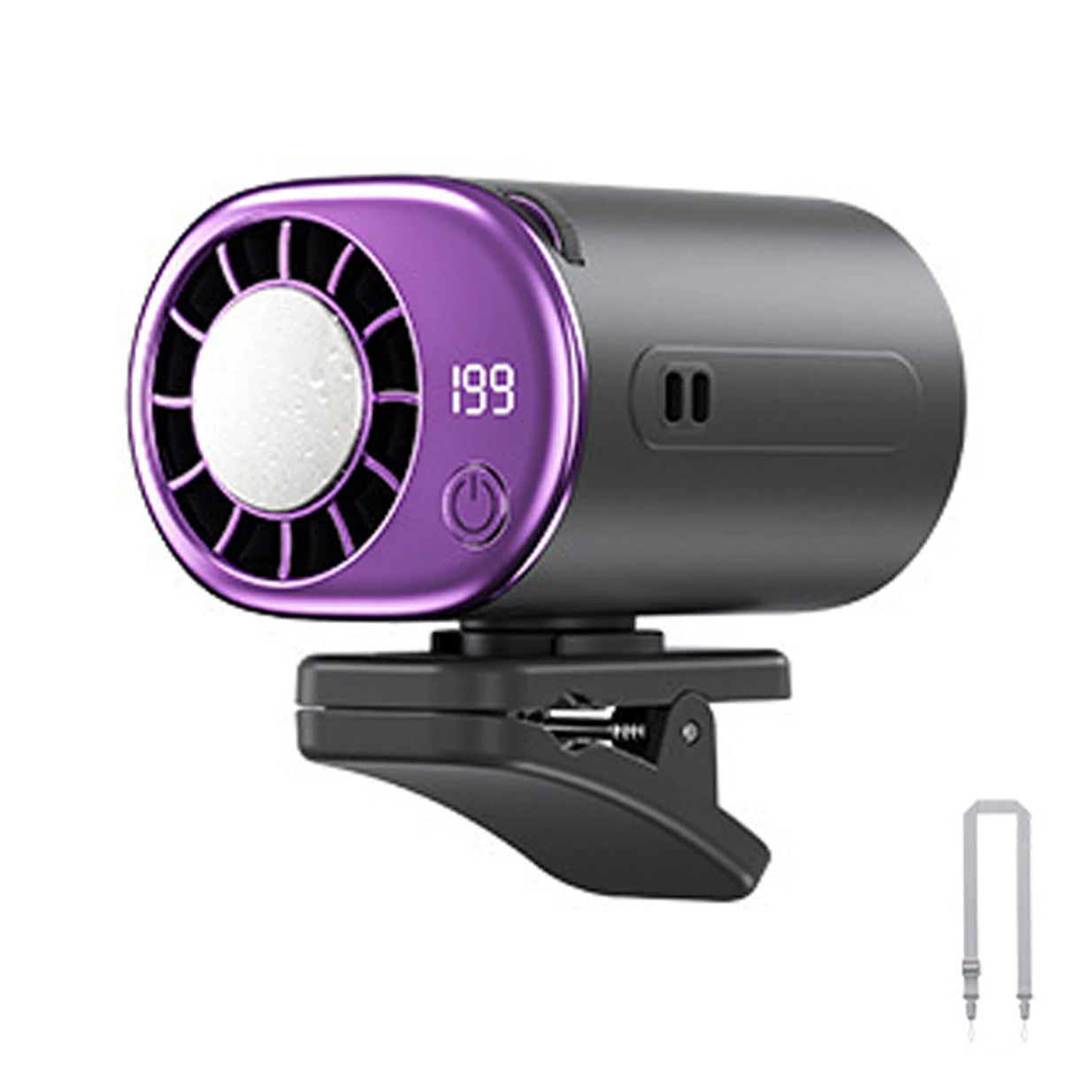 Hands-Free Hanging Neck Fan USB Rechargeable Desk Fan with LED Display 199 Speeds Adjustable for Camping Outdoor