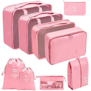7/8/9/10/11 Pcs Set Travel Organizer Storage Bags Suitcase Packing Cubes Set Cases Portable Luggage Clothes Shoe Tidy Pouch