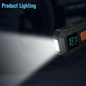LEIBOO Car Jump Starter Air Pump Power Bank Lighting Portable Air Compressor 4 In 1 Cars Battery Starters Auto Tyre Inflator