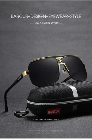 BARCUR Polarized Sports Sunglasses for Men Fashionable Fishing Driving Hiking and Outdoor Eyewear UV400 Protection Gradient Lenses