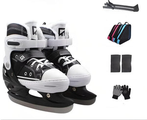 Adjustable Inline Skates with Ice Skating Shoe Design