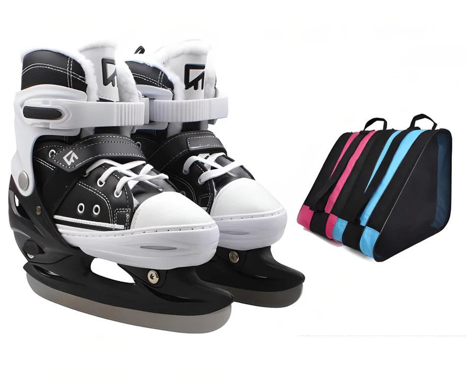 Adjustable Inline Skates with Ice Skating Shoe Design