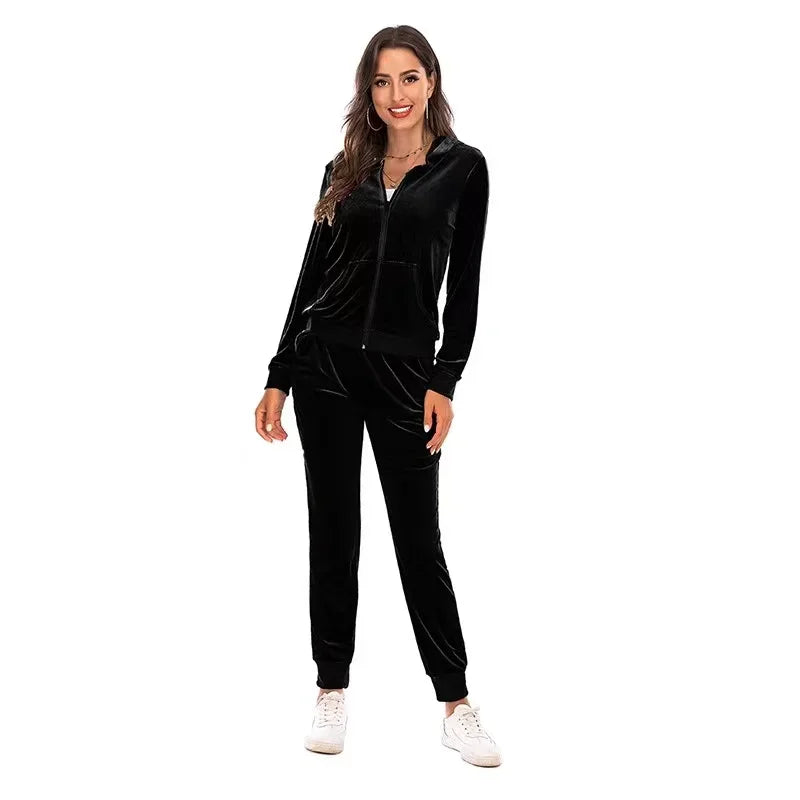 Perfect for Fall Women's 2-Piece Velvet Set