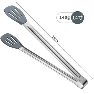 Silicone BBQ Tongs Nonstick Meat Salad Clamp Kitchen Utensils