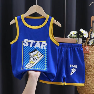 Summer Kids  Basketball Jersey and Shorts Set