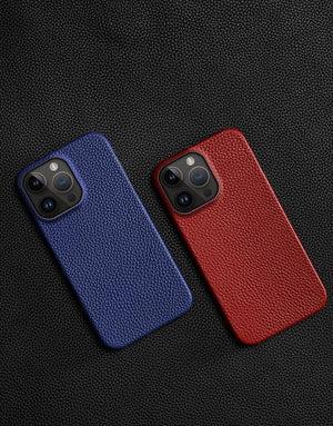 Genuine Leather Phone Case for iPhone 13 14 Pro Max 12 Mini 12 Pro Max Back Cover Neon Orange Silicone Phone Cover Wireless Charging Compatible Shockproof Protective Case for iPhone