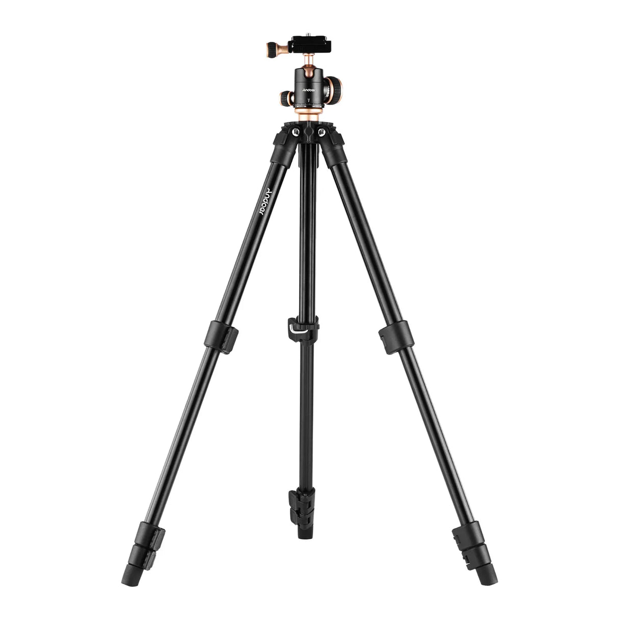 Andoer Q160SA Camera Tripod with Panoramic Ballhead Bubble Level Adjustable Height for DSLR Camera Camcorder Mini Projector