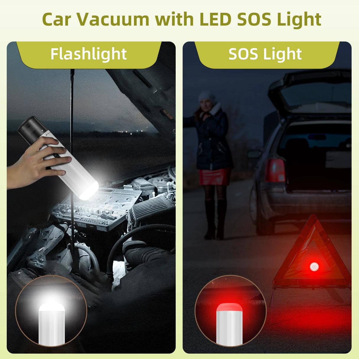 Chuboor Car Vacuum Cleaner 13000Pa Powerful Wireless Cleaner Strong Suction Handheld Car Cleaning Portable Home Appliance