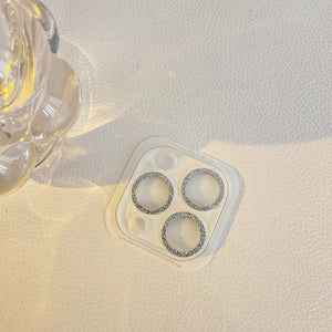 Glitter Camera Lens Protector For iPhone 14 Pro Max Tempered Glass iPhone 11 12 13 Pro Max 14 Plus 13 Mini Lens Protector Tempered Glass Camera Cover Anti Scratch Shockproof Screen Protector Individual Ring