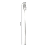 Stainless Steel Long Handle Coffee Spoon Teaspoon Dessert Ice Cream Scoop