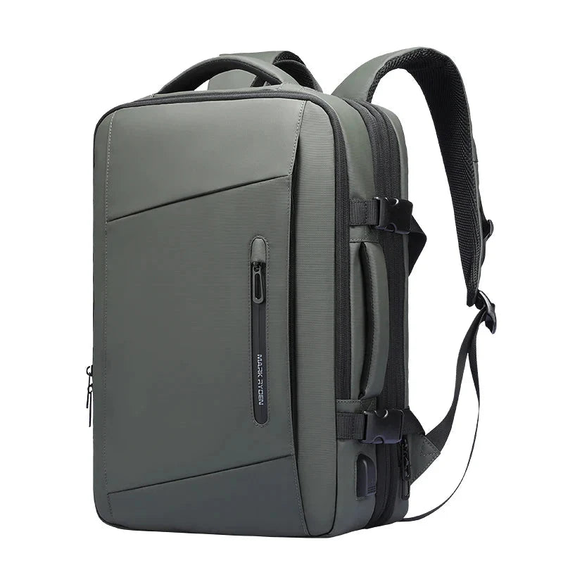 Men's Business Travel Backpack 17" Laptop, 40L Expandable, Carry-on