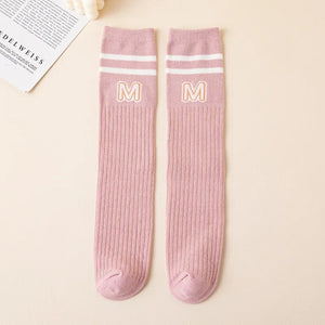 Kids' Letter Knee High Socks
