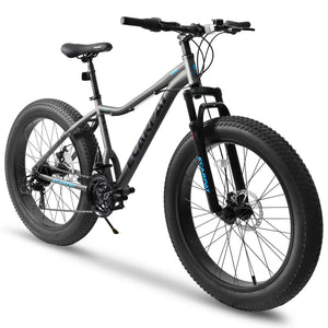 21-Speed Fat Tire Mountain Bike with Disc Brakes