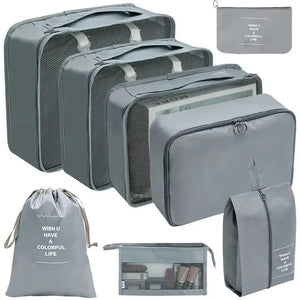 7/8/9/10/11 Pcs Set Travel Organizer Storage Bags Suitcase Packing Cubes Set Cases Portable Luggage Clothes Shoe Tidy Pouch