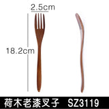 Wooden Dessert Fork Set - Kids & Kitchen Cutlery Accessories
