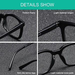 BARCUR Fashion Retro Leopard Pattern Women's Presbyopia Glasses Durable Multi-Degree PC Rectangular Small Frame with Transparent Acrylic Lenses for Reading or Work