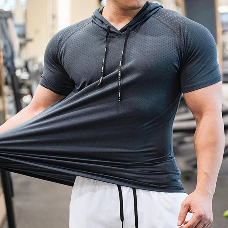 Men's Quick Dry Hooded Training Tee