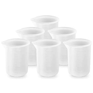6Pcs 100ml Nonstick Silicone Measuring Cups for Resin Craft