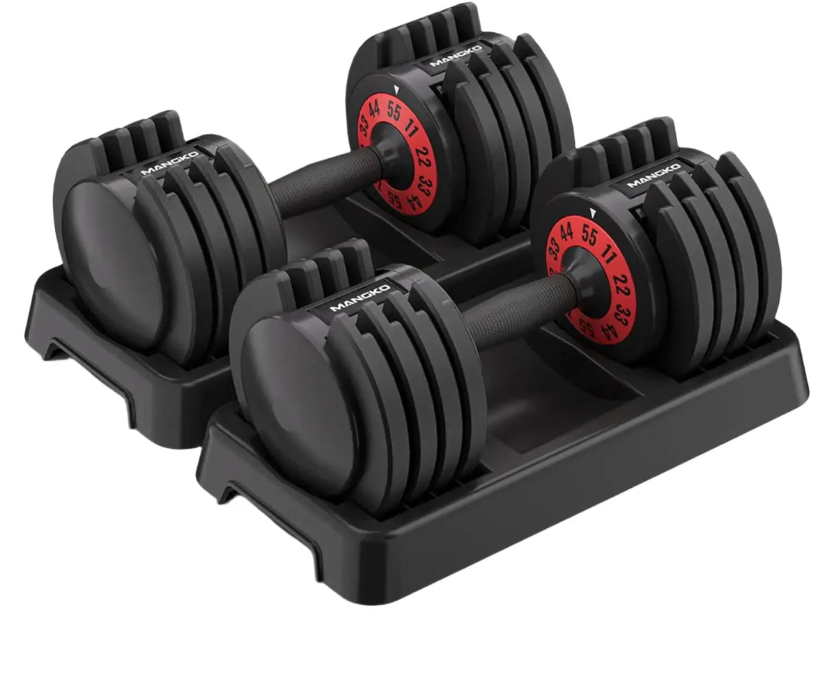 25-55 lb Adjustable Dumbbell with Metal Handle