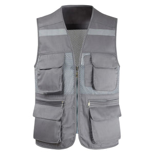 Breathable Mesh Fishing Vest with Multiple Pockets