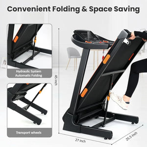 Home Treadmill with 15% Auto Incline 3.5 HP Motor and Wide Belt