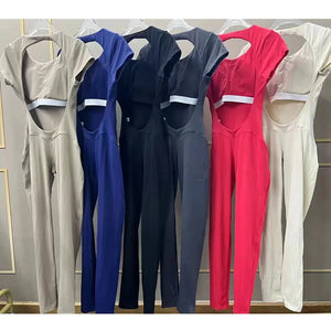 Breathable Yoga Jumpsuit with Hip Lifting Design