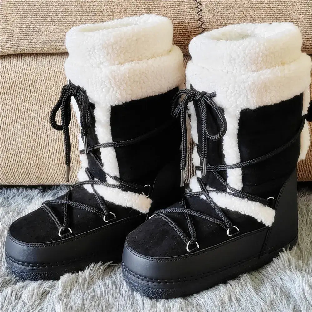 Stay Warm in Style  Y2K Fur Boots