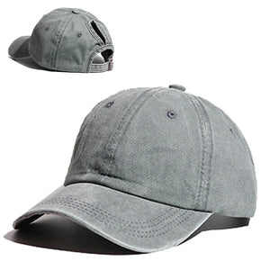 Distressed Ponytail Baseball Cap
