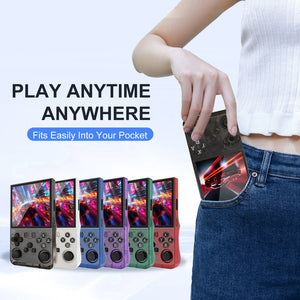GAMINJA ANS13 4.0 Inch IPS Screen Retro Handheld Video Game Console 15000+ Games Built-in Linux Portable Pocket Gaming Console