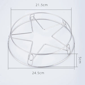 Pentagram Stainless Steel Steamer Rack Dumpling Shelf Nonstick Frying Pan Grill Stand