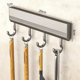 Wall Mounted Punch-Free Kitchen Utensil Rack, Bathroom Towel & Coat Hooks