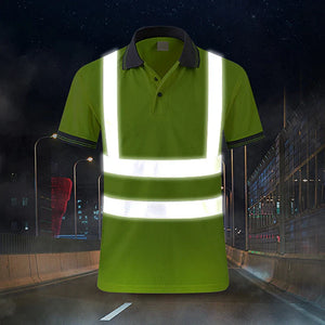 Men's Safety Vest Reflective  Fluorescent Yellow  Workwear