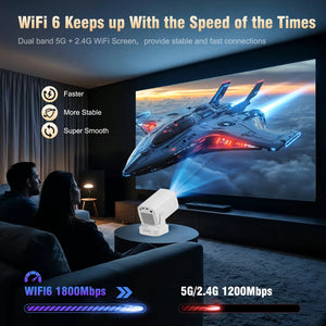 Magcubic HY310 Home Projector 1080P Mini Projector 4K AF Native 5W Speaker Air Mouse Voice Assistant Upgrated 330ANSI Android11