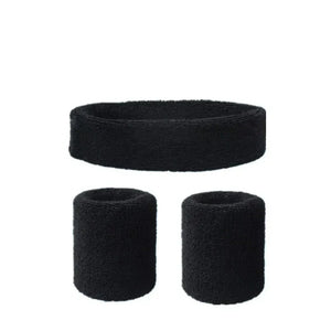 Cotton Sweatband Bundle Headband and Wristbands