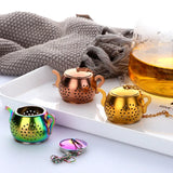 Stainless Steel Teapot Tea Infuser Mesh Strainer with Hooks