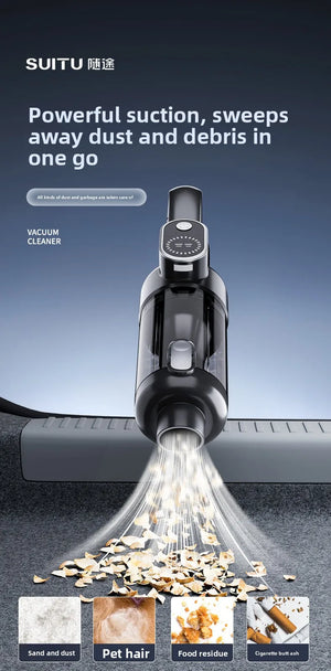 65000RPM Portable Car Vacuum Cleaner Wireless Handheld Mini Wet Dry Silent Powerful for Auto Cleaning
