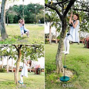 Outdoor Adventure: Swing Set with Climbing Rope for Kids