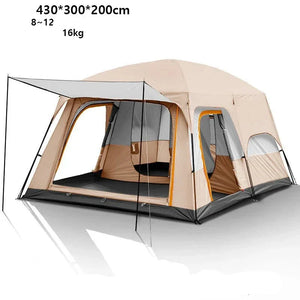 Spacious 2 Room Family Tent 3-12 People
