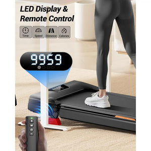 Walking Pad with 15% Incline 0.6-6.2MPH Foldable Portable Treadmill 2.5HP Compact Walking Pad for Home Small Space, Customized