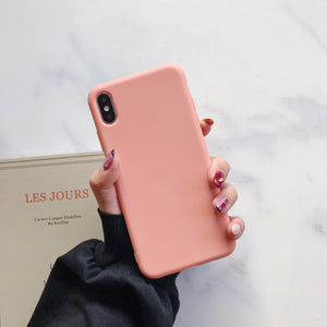 Ultra Thin Slim Fit Soft Grip Anti-Scratch Protective Cover Thicker Candy Phone Case for iPhone Soft Silicon Back Phone Cover for iPhone 12 13 Pro Max iphone Case