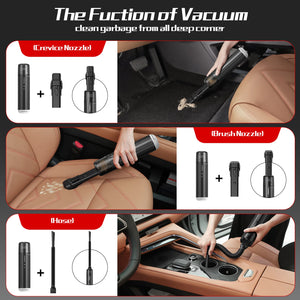 Chuboor Car Vacuum Cleaner 13000Pa Powerful Wireless Cleaner Strong Suction Handheld Car Cleaning Portable Home Appliance