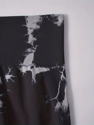 Seamless High Waisted Tie Dye Leggings for Yoga