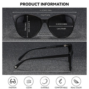 BARCUR Women’s Transparent Fashionable Cat Eye Sunglasses – Polarized UV400 Gradient Lenses for Summer Travel Party & Vacation – Comfortable Durable Best Gift Idea