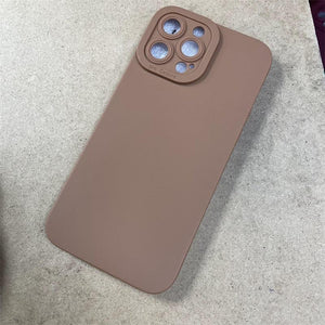 High-end Black Shockproof Silicone Phone Case For iPhone 13 12 Pro 11 Pro Max For Men Protect Lens Cover Compatible with iPhone Silicone Rubber Case Comfortable Grip