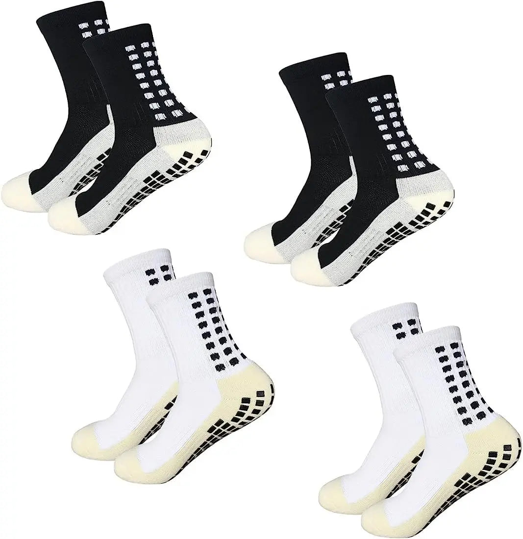 4 Pack Men s Anti Slip Soccer Socks