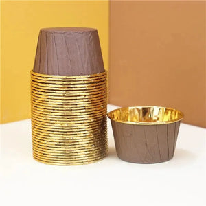 50pcs Oilproof High-Temp Disposable Baking Cups Muffin Cake Decoration