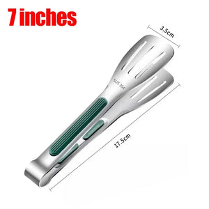 Stainless Steel BBQ Tongs Non-slip Grill Clamp Cooking Tools