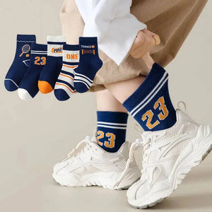 Classic Boys Tennis Crew Socks  Soft Cotto
