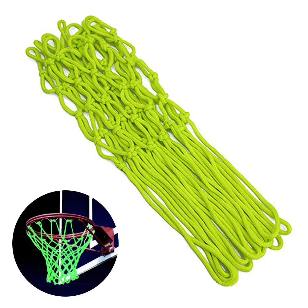 Glowing Basketball Net Solar-Powered, 12 Loops Standard Size